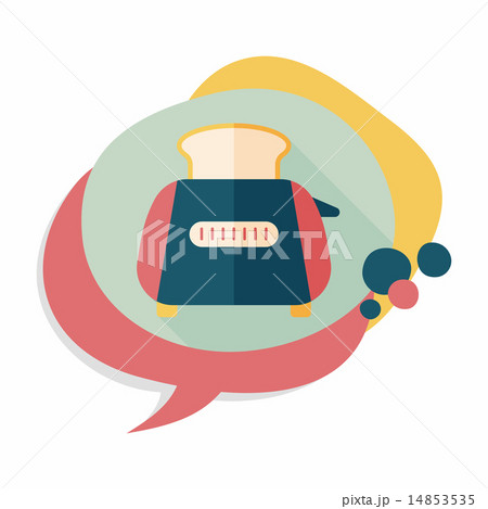 kitchenware toaster flat icon with long shadow,eps10 14853535