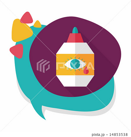 Eye Drop flat icon with long shadow,eps10 14853538