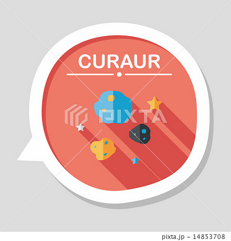 Space Meteorite flat icon with long shadow,eps10 14853708