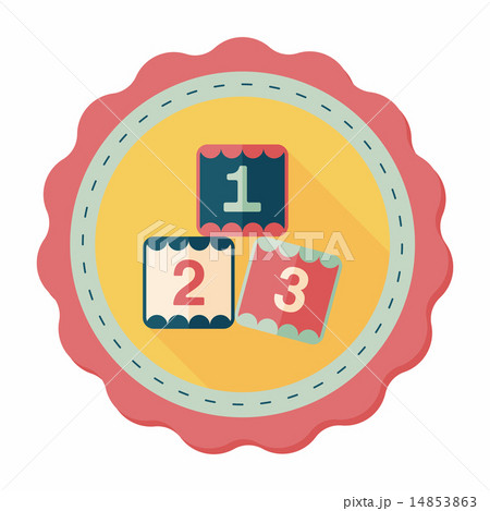 123 blocks flat icon with long shadow,eps10 123 blocks flat icon with long shadow,eps10 14853863
