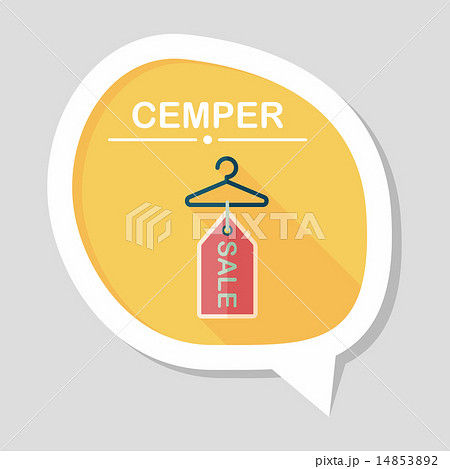 shopping clothes hanger flat icon with long shadow,eps10 shopping clothes hanger flat icon with long shadow,eps10 14853892