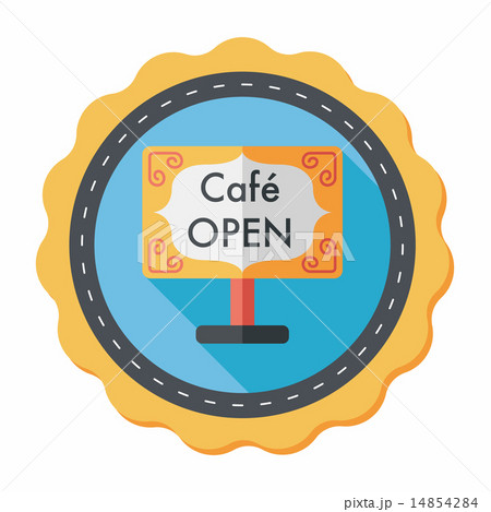 Coffee shop signs flat icon with long shadow,eps10 Coffee shop signs flat icon with long shadow,eps10 14854284