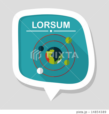 Space planet flat icon with long shadow,eps10 Space planet flat icon with long shadow,eps10 14854389