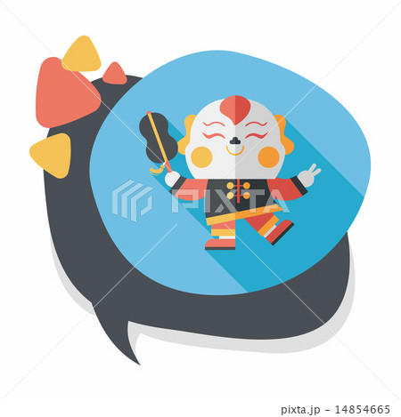 Chinese New Year flat icon with long shadow,eps10, Maitreya doll 14854665
