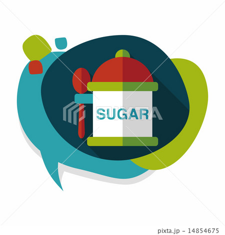 kitchenware sugar flat icon with long shadow,eps10 14854675