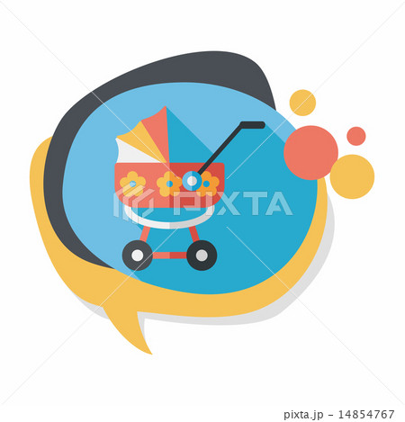 Pram flat icon with long shadow,eps10 14854767