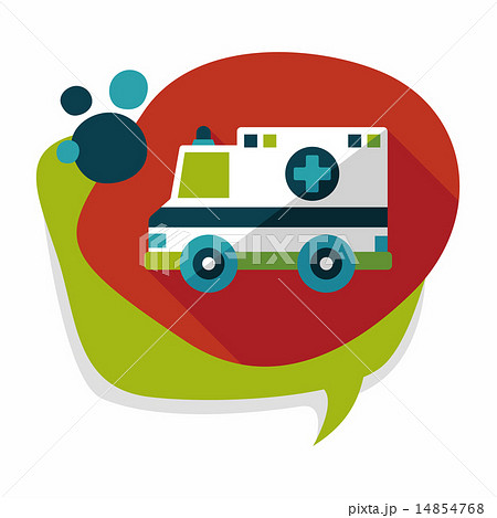 Transportation ambulance flat icon with long shadow,eps10 14854768