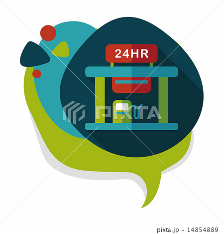 gas station flat icon with long shadow,eps10 14854889