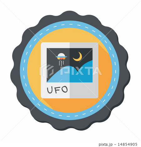 Space UFO photo flat icon with long shadow, eps10 Space UFO photo flat icon with long shadow, eps10 14854905