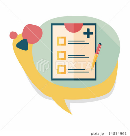 clinical record flat icon with long shadow,eps10 14854961