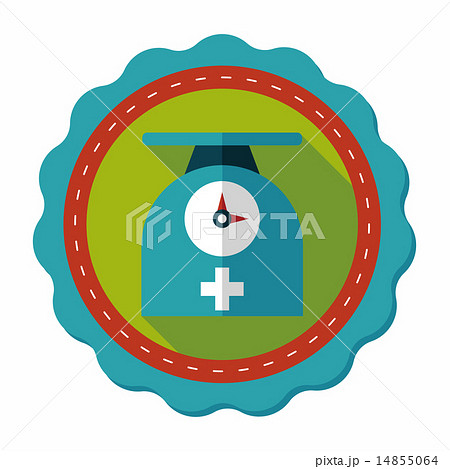 weight scales flat icon with long shadow,eps10 weight scales flat icon with long shadow,eps10 14855064