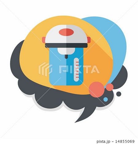 kitchenware electric pot flat icon with long shadow,eps10 14855069