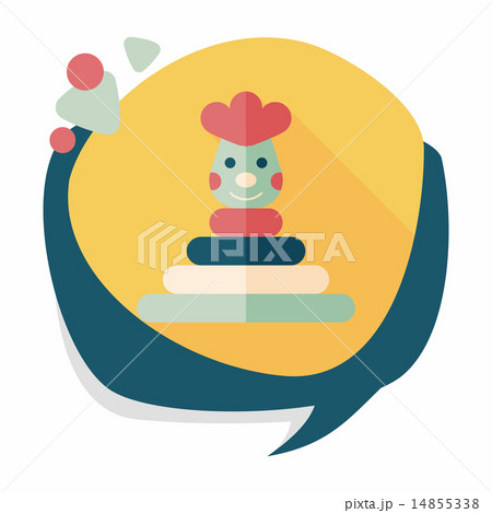 Pyramid toy flat icon with long shadow,eps10 14855338