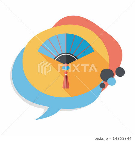 Chinese New Year flat icon with long shadow,eps10, Chinese foldi Chinese New Year flat icon with long shadow,eps10, Chinese foldi 14855344