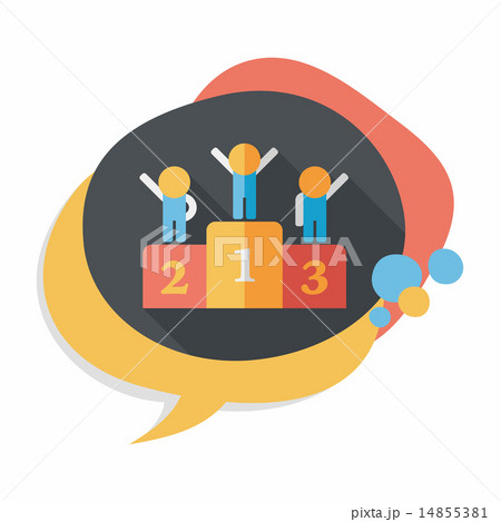 winner podium flat icon with long shadow,eps10 14855381