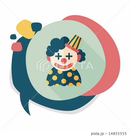Clown flat icon with long shadow,eps10 Clown flat icon with long shadow,eps10 14855555