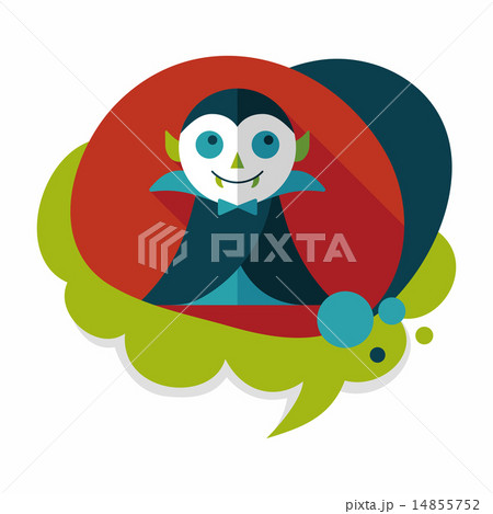 Vampire flat icon with long shadow, eps10 14855752