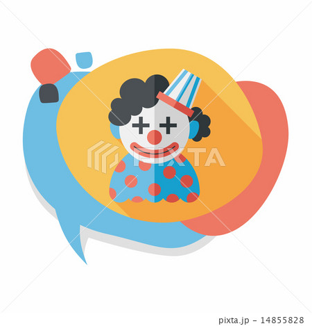 Clown flat icon with long shadow,eps10 Clown flat icon with long shadow,eps10 14855828