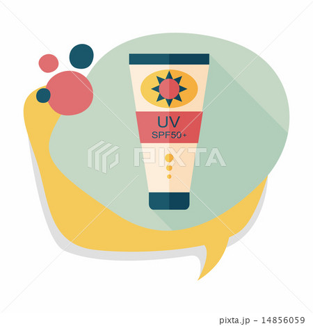 Sunscreen flat icon with long shadow,eps10 14856059