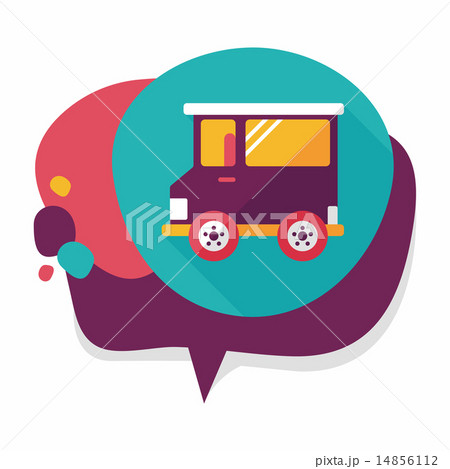 Transportation car flat icon with long shadow,eps10 14856112