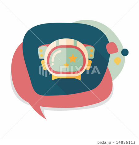 Space Astronaut flat icon with long shadow, eps10 14856113