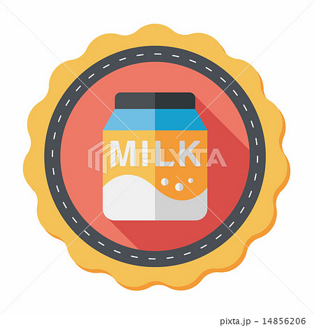milk package flat icon with long shadow,eps10 14856206
