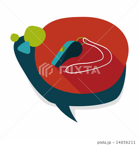 whistle flat icon with long shadow,eps10 14856211