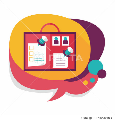 message board flat icon with long shadow,eps10 14856403