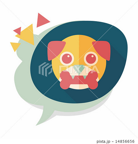 Pet dog flat icon with long shadow,eps10 14856656