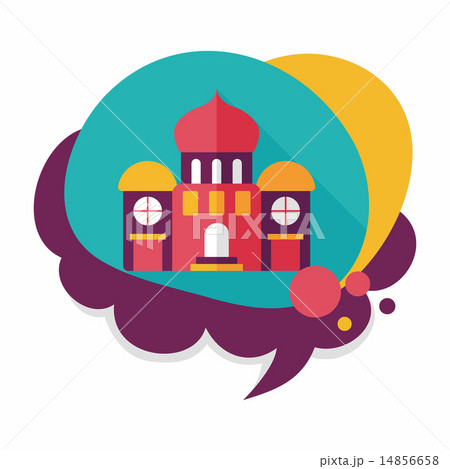 building palace flat icon with long shadow,eps10 14856658