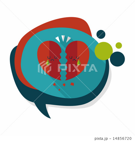 Valentine's Day broken heart flat icon with long shadow,eps10 Valentine's Day broken heart flat icon with long shadow,eps10 14856720