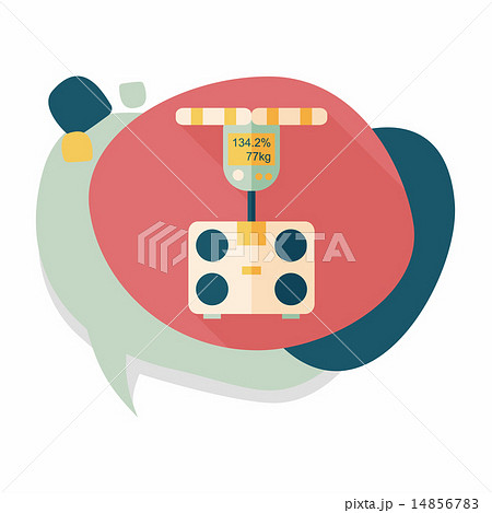 Weight scale flat icon with long shadow,eps10 14856783