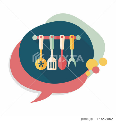 kitchenware spatula flat icon with long shadow,eps10 14857062