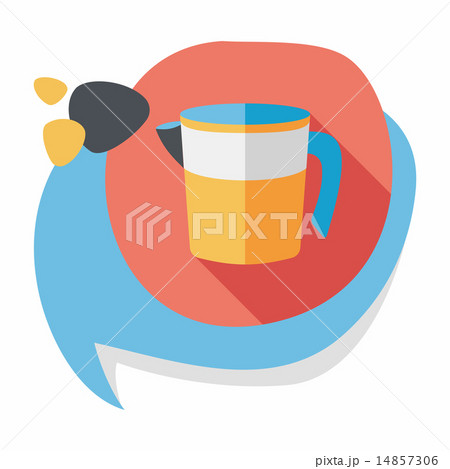 kitchenware measuring cup flat icon with long shadow,eps10 14857306