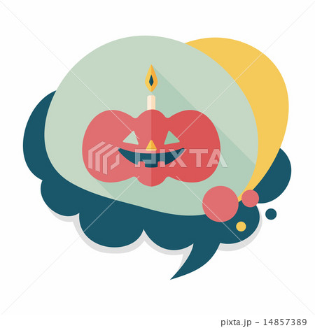 pumpkin candle flat icon with long shadow,eps10 pumpkin candle flat icon with long shadow,eps10 14857389