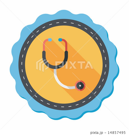 stethoscope flat icon with long shadow,eps10 14857495