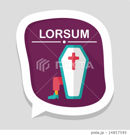coffin falt icon with long shadow,eps10 14857595