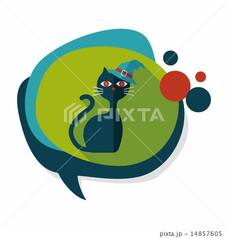 Evil cat flat icon with long shadow,eps10 Evil cat flat icon with long shadow,eps10 14857605