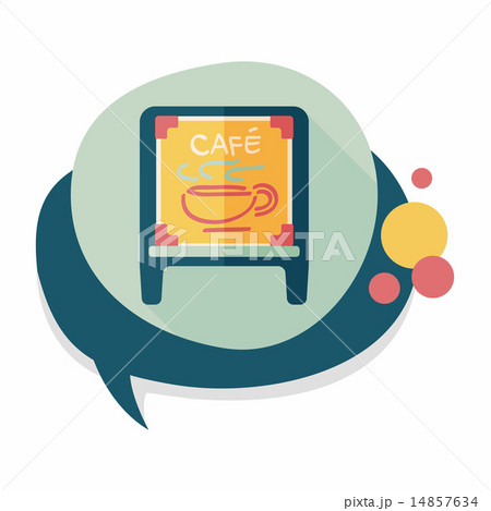 Coffee shop signs flat icon with long shadow,eps10 14857634