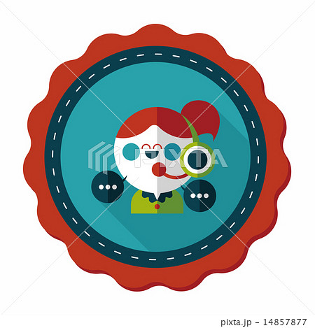 customer phone service flat icon with long shadow,eps10 14857877
