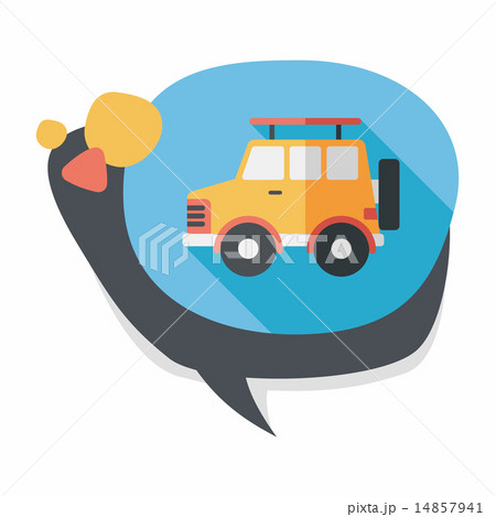 Transportation Sports Utility Vehicle flat icon with long shadow 14857941