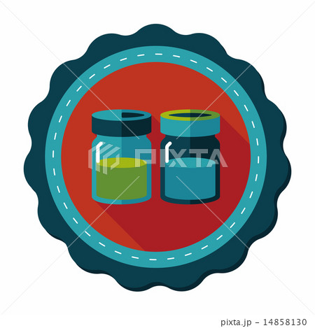 kitchenware sauce bottle flat icon with long shadow,eps10 kitchenware sauce bottle flat icon with long shadow,eps10 14858130