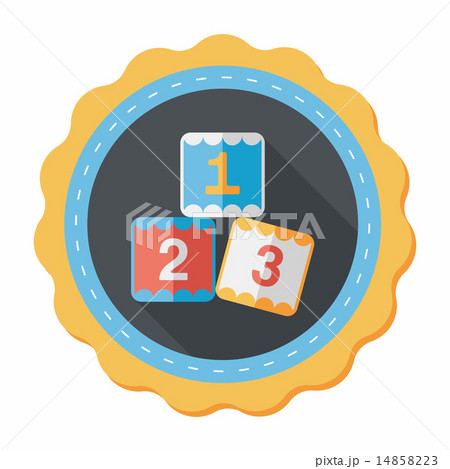 123 blocks flat icon with long shadow,eps10 123 blocks flat icon with long shadow,eps10 14858223