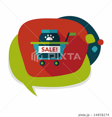 Pet sale shopping flat icon with long shadow,eps10 14858274