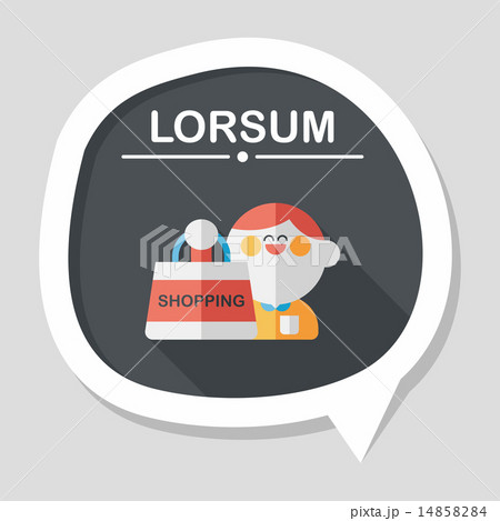 SALE Shopaholic flat icon with long shadow,eps10 14858284