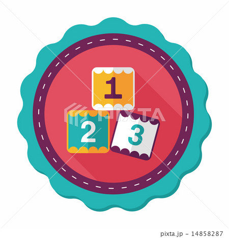 123 blocks flat icon with long shadow,eps10 123 blocks flat icon with long shadow,eps10 14858287
