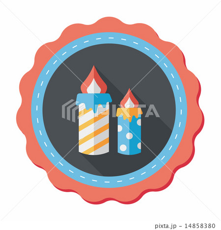 Candle flat icon with long shadow,eps10 Candle flat icon with long shadow,eps10 14858380