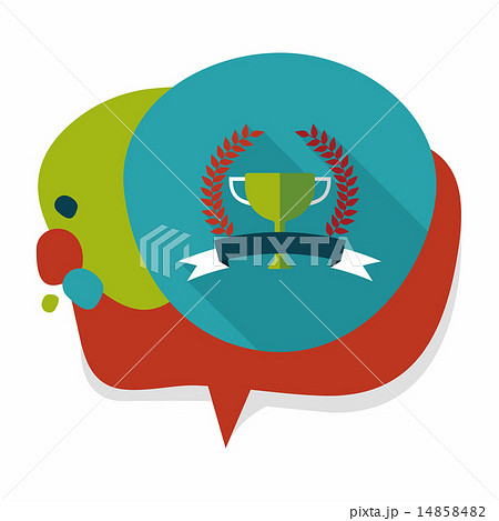 trophy cup and laurel flat icon with long shadow,eps10 trophy cup and laurel flat icon with long shadow,eps10 14858482