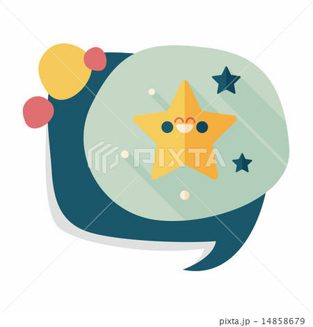 Space star flat icon with long shadow,eps10 14858679