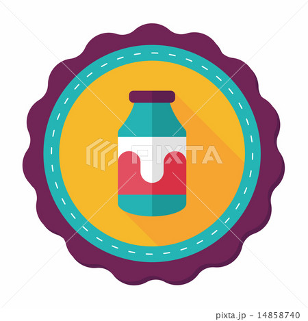 milk flat icon with long shadow,eps10 14858740